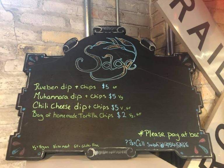 Sage on Laurel - Brainerd, MN menu_pic