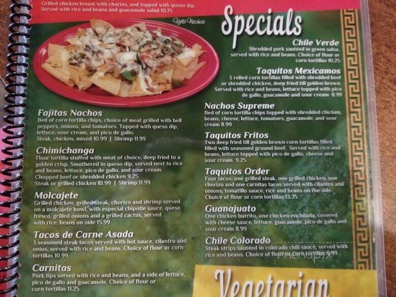 El Centenario - Camdenton, MO menu_pic