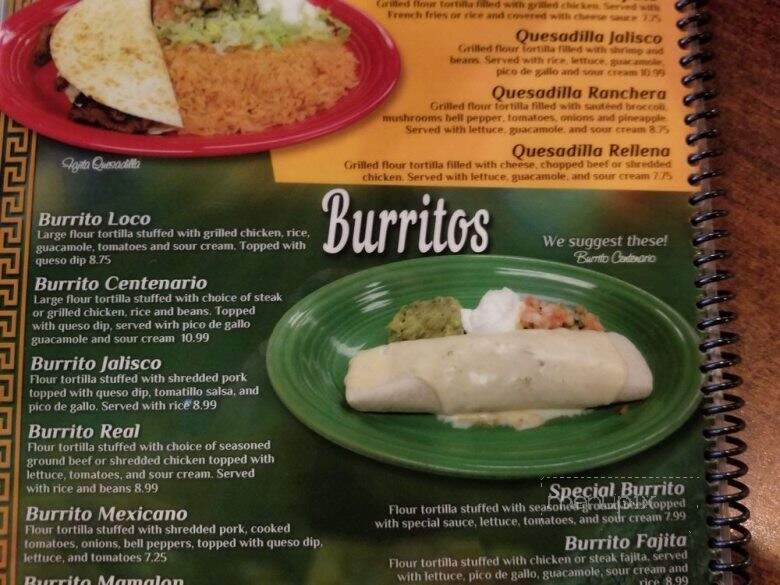 El Centenario - Camdenton, MO menu_pic