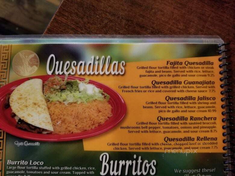 El Centenario - Camdenton, MO menu_pic