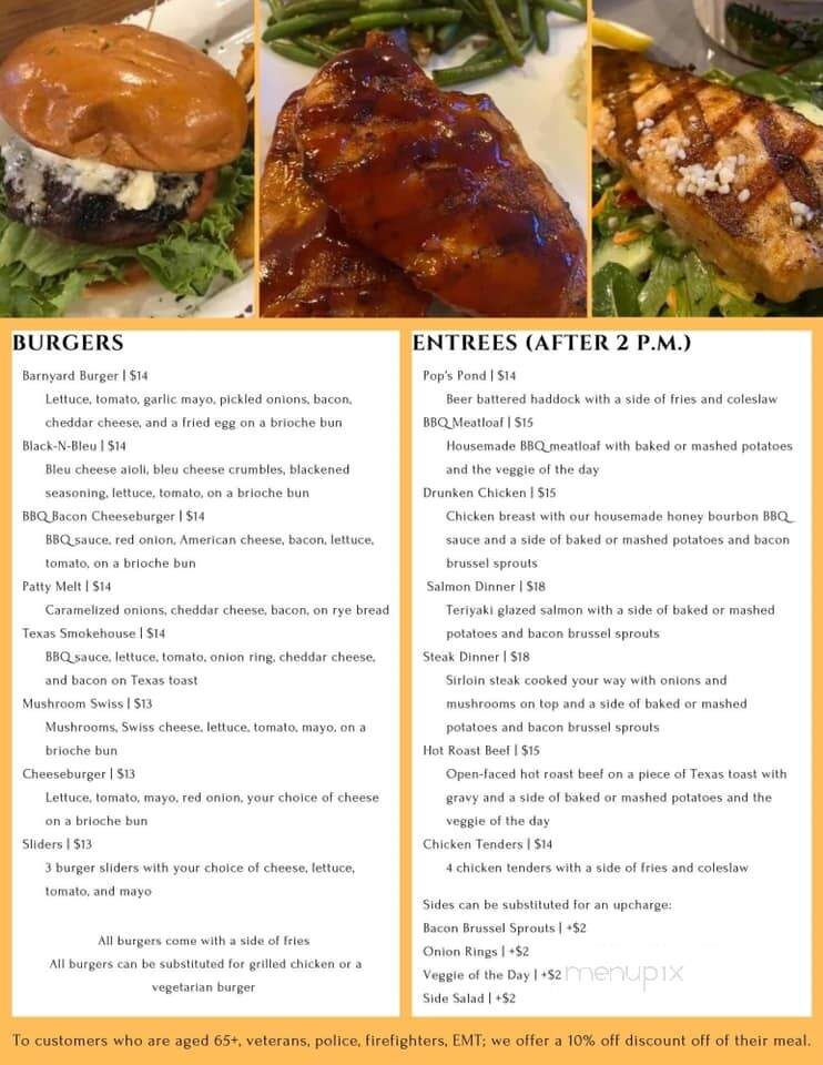 The Old Farmhouse Eatery - Bellefonte, PA menu_pic