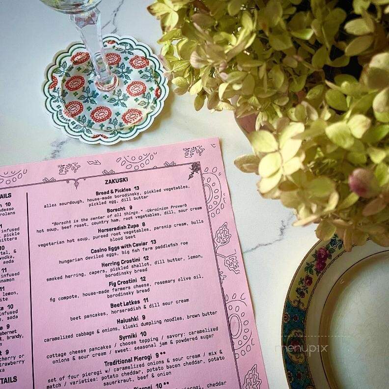 Wodka Bar - Cincinnati, OH menu_pic