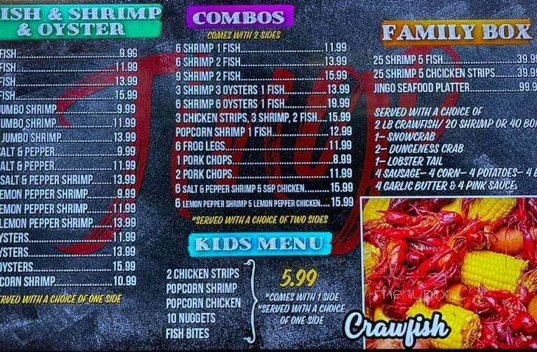Jingo Cajun Eatery - Vidor, TX menu_pic