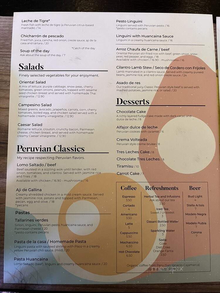 Cafe de Martin - Tallahassee, FL menu_pic