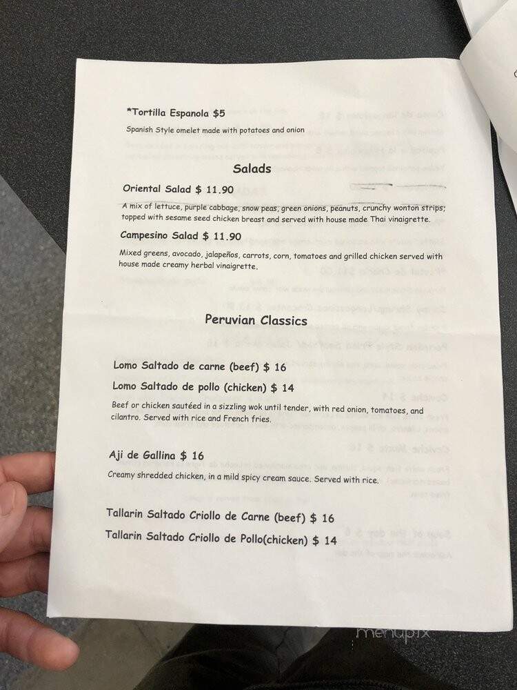 Cafe de Martin - Tallahassee, FL menu_pic