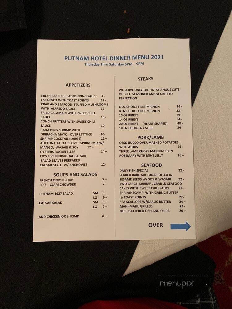 1927 Steakhouse - Cross City, FL menu_pic