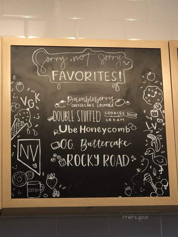 Sorry Not Sorry Creamery - Las Vegas, NV menu_pic