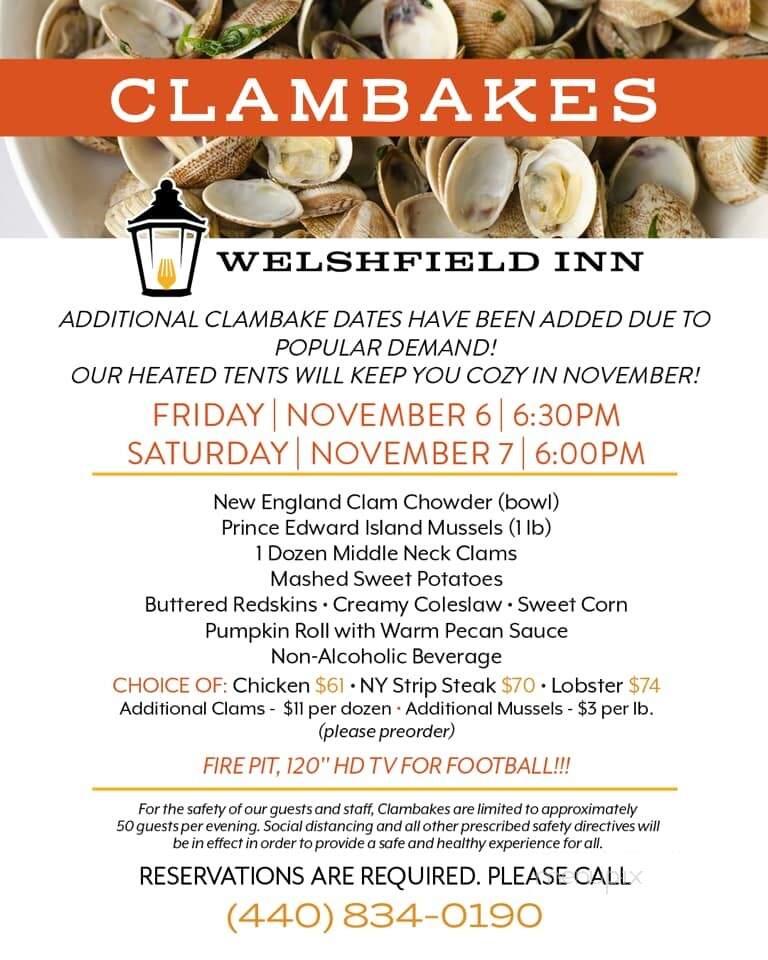 Welshfield Inn - Burton, OH menu_pic