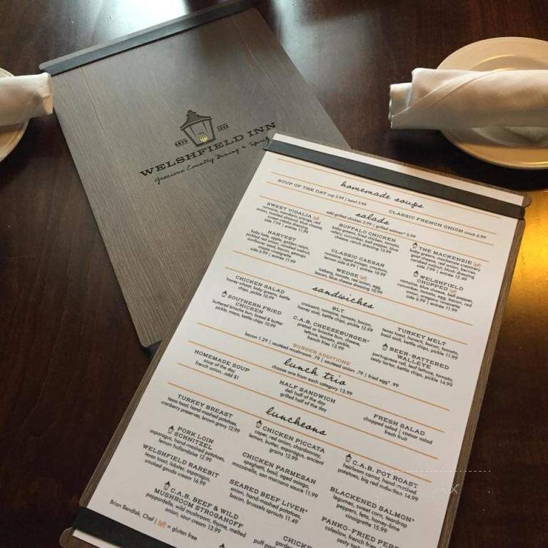 Welshfield Inn - Burton, OH menu_pic