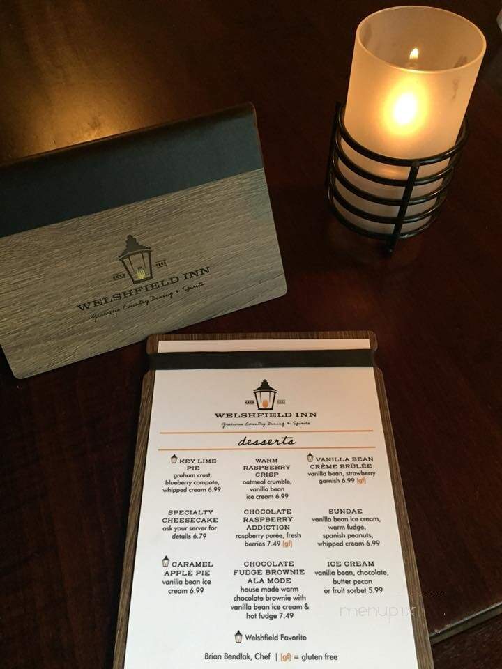 Welshfield Inn - Burton, OH menu_pic
