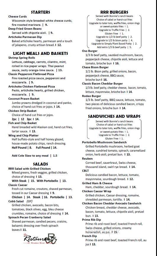 Rhodes River Ranch - Arlington, WA menu_pic