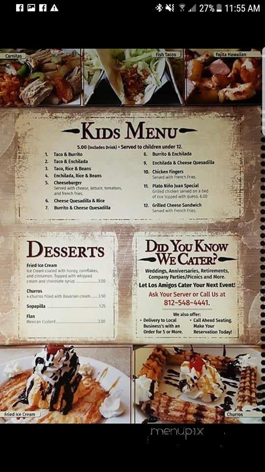 Los Amigos Mexican Grill - Tell City, IN menu_pic