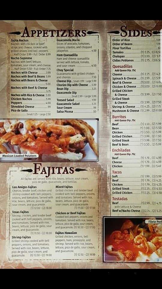 Los Amigos Mexican Grill - Tell City, IN menu_pic