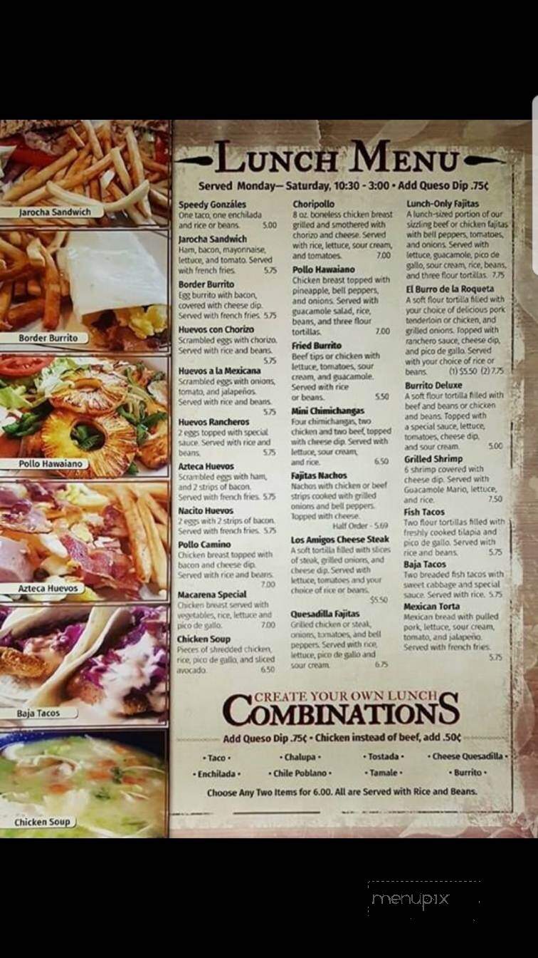Los Amigos Mexican Grill - Tell City, IN menu_pic