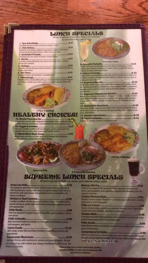 Mi Mexico - Burlington, WA menu_pic