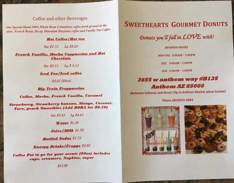 Sweethearts Gourmet Donuts - Anthem, AZ menu_pic