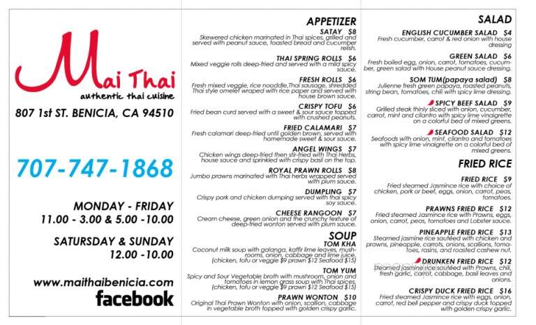 Mai Thai Cuisine - Benicia, CA