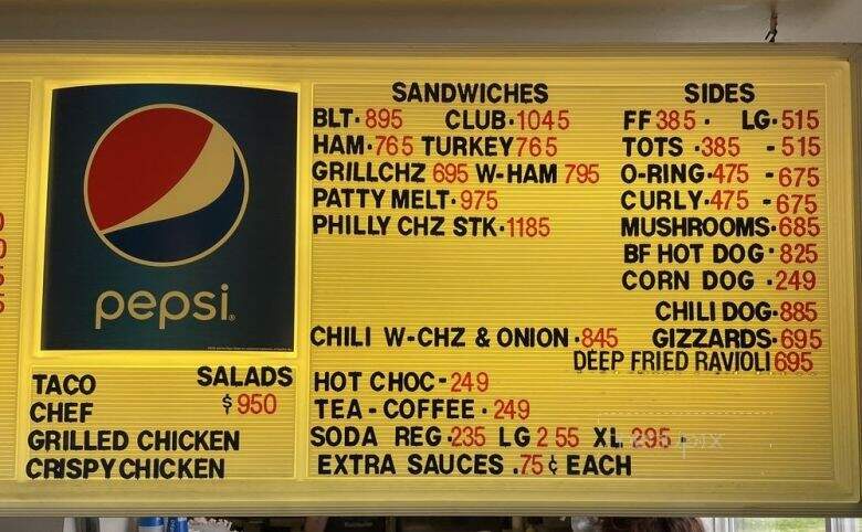 Bears Den - McCleary, WA menu_pic