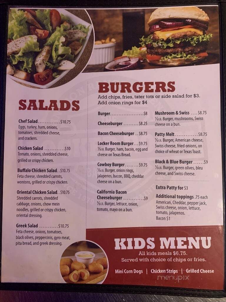 Locker Room - Coleraine, MN menu_pic