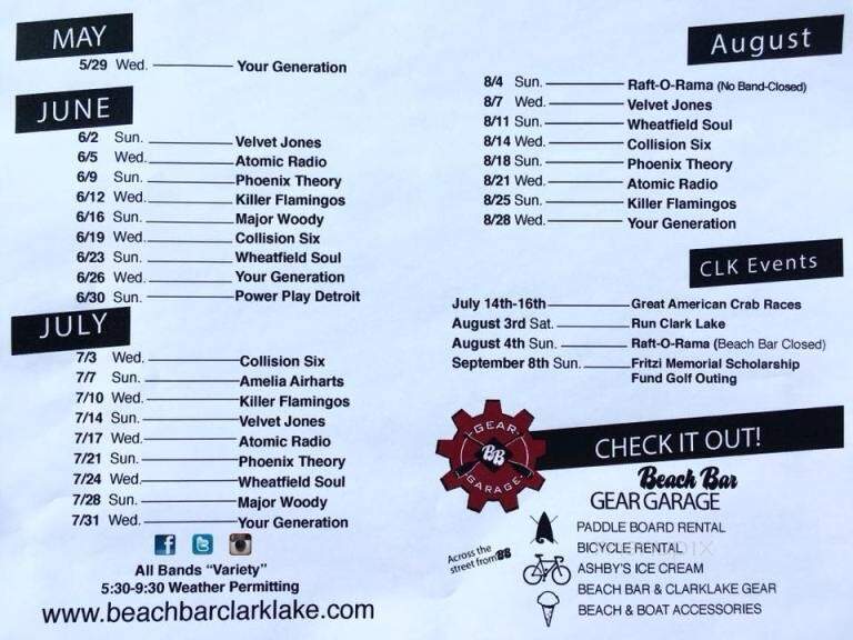 Beach Bar - Clarklake, MI menu_pic