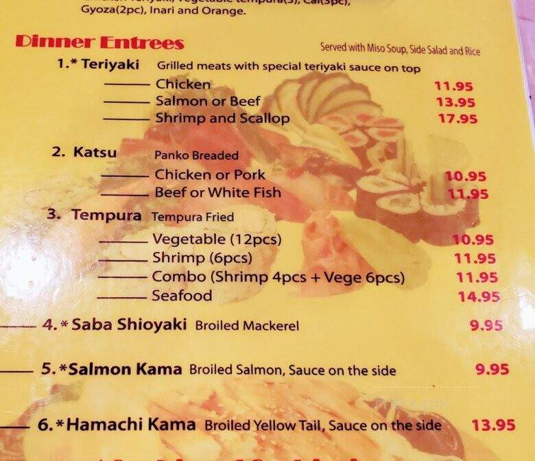 Sushi House - Farmington, MI menu_pic