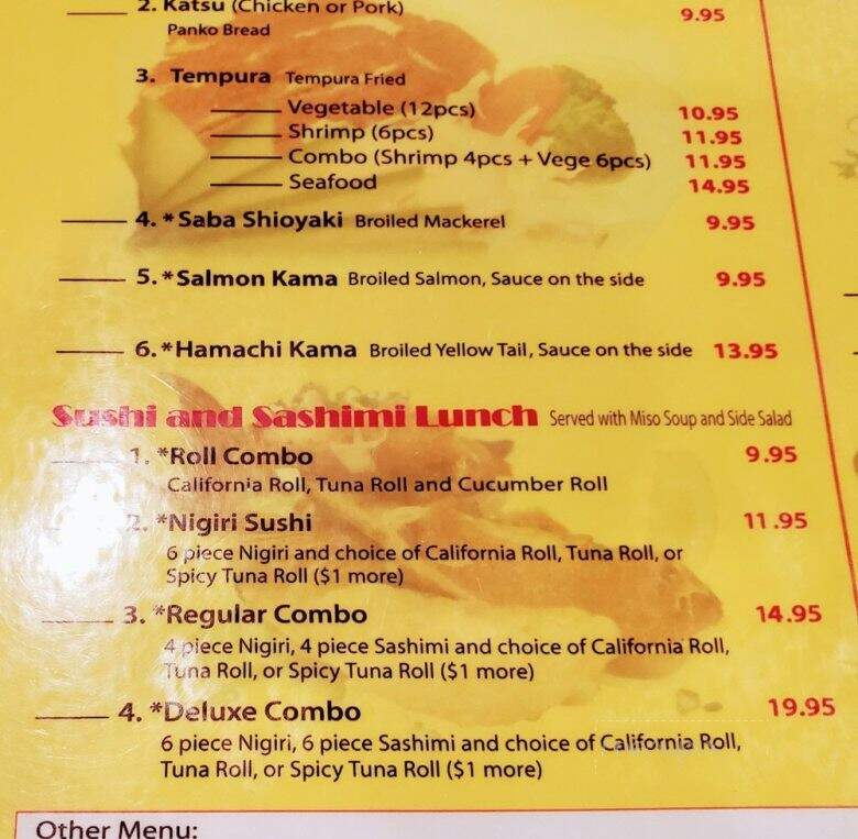 Sushi House - Farmington, MI menu_pic