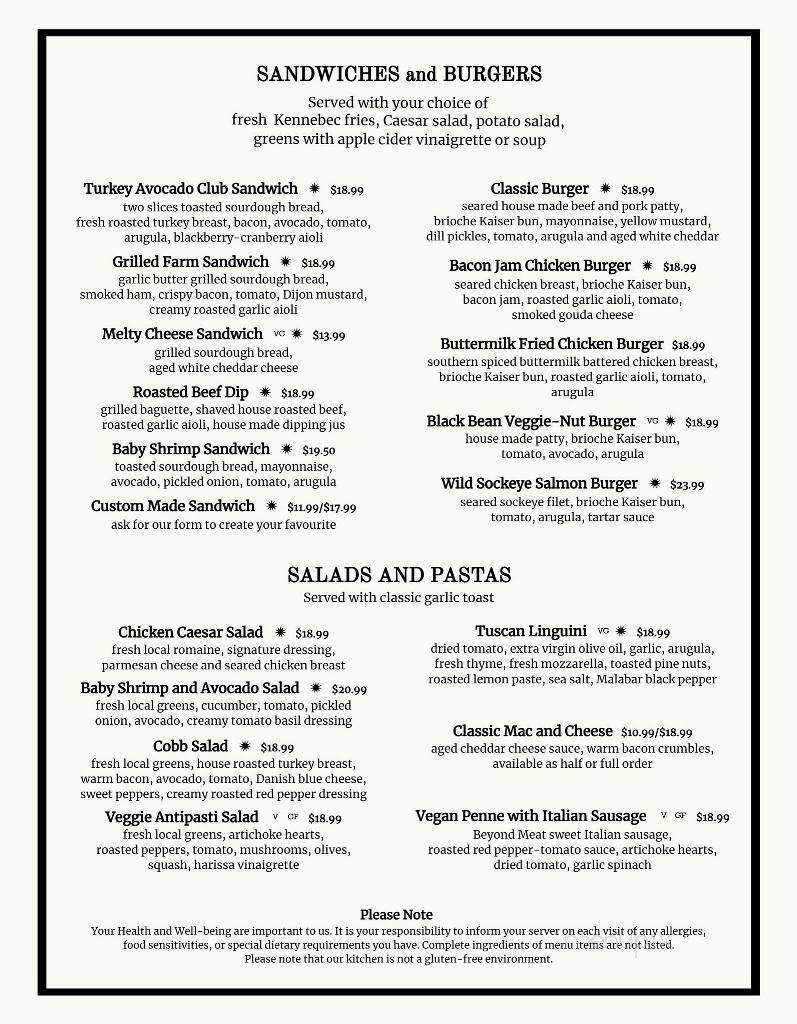 Blackberry Kitchen - Mission, BC menu_pic