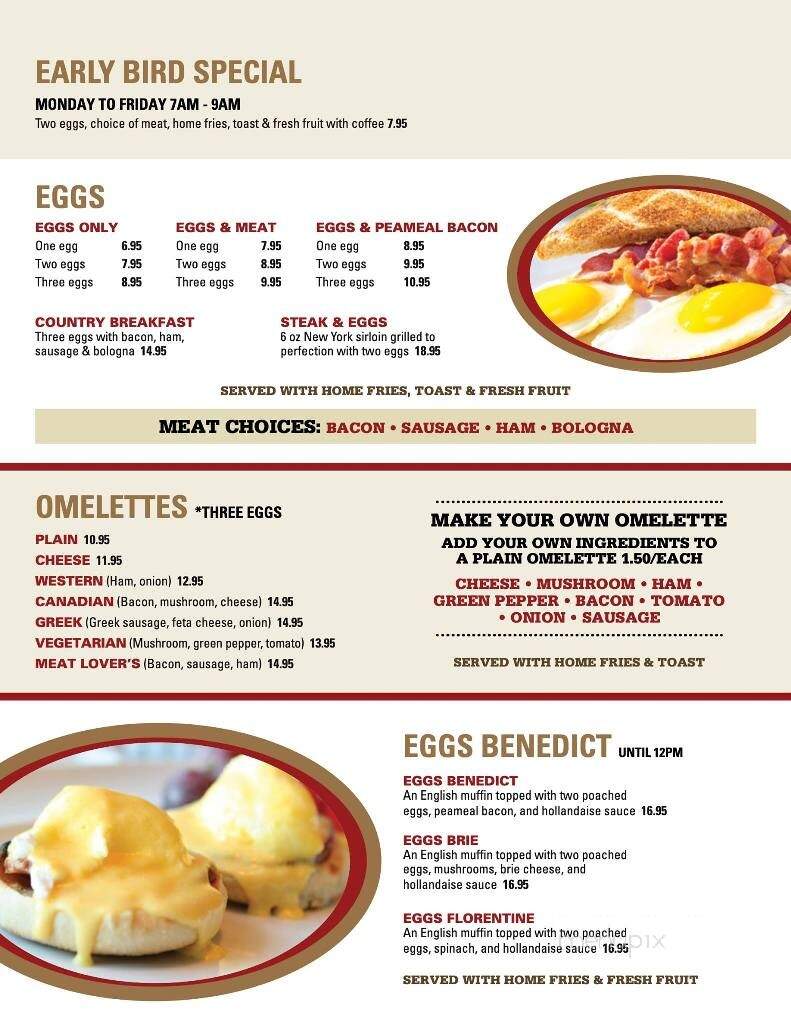 P J Restaurant Dining Lounge - Arnprior, ON menu_pic