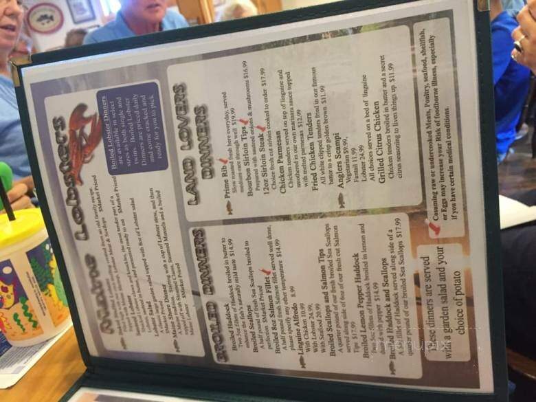 Anglers Restaurant - Searsport, ME menu_pic