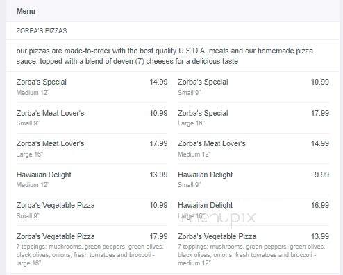 Zorba's - Cedartown, GA menu_pic
