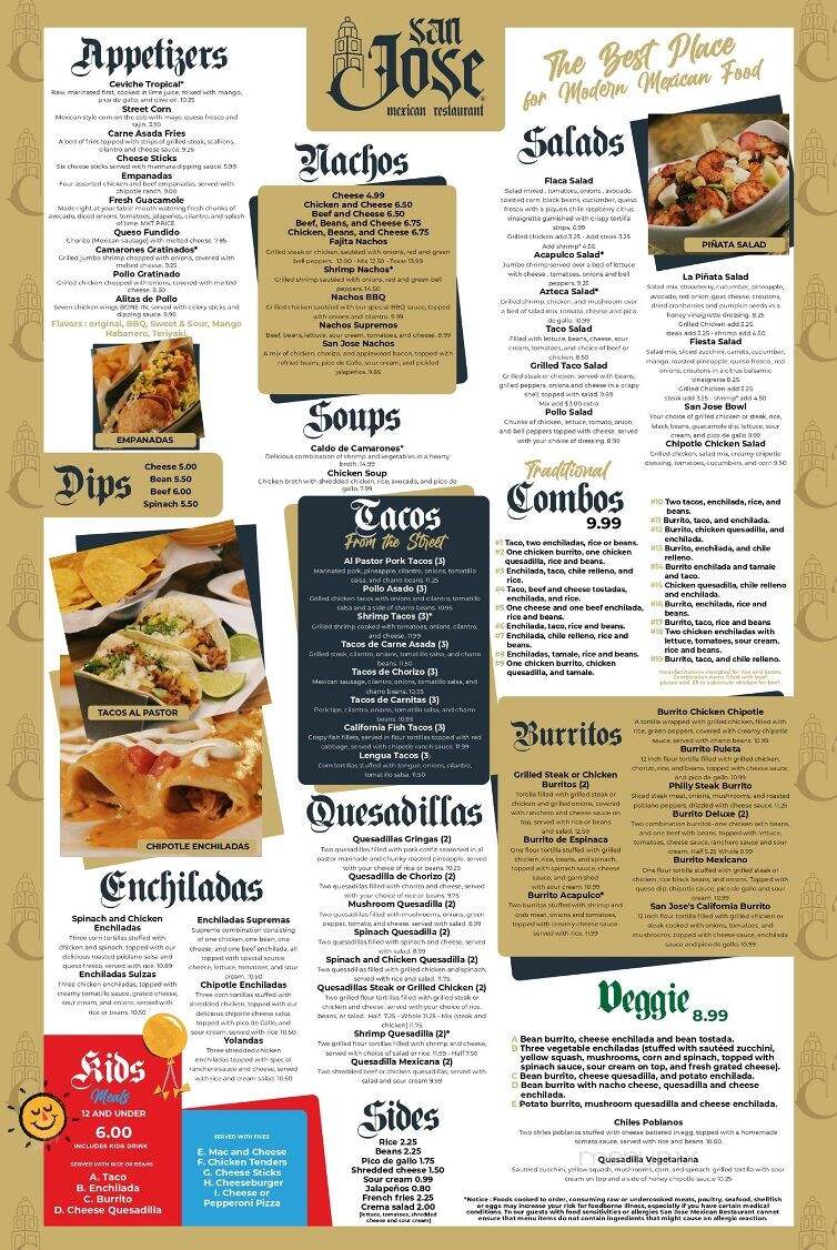 San Jose Mexican Reasturant - Elizabethtown, NC menu_pic