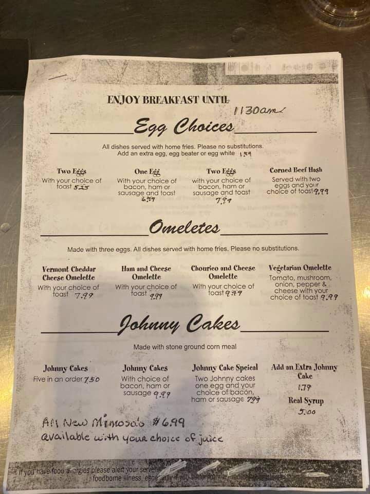 Common's Lunch - Little Compton, RI menu_pic