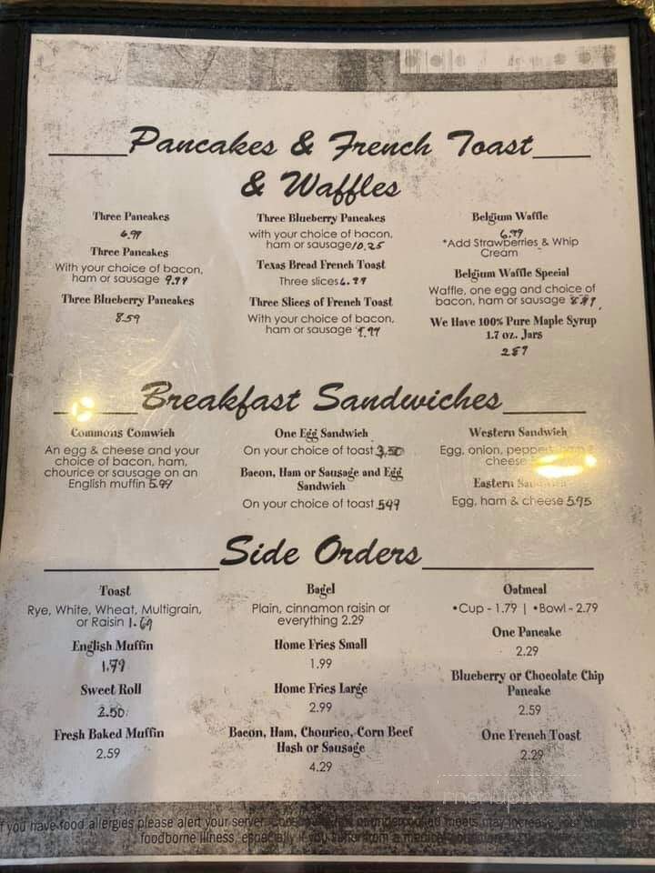 Common's Lunch - Little Compton, RI menu_pic