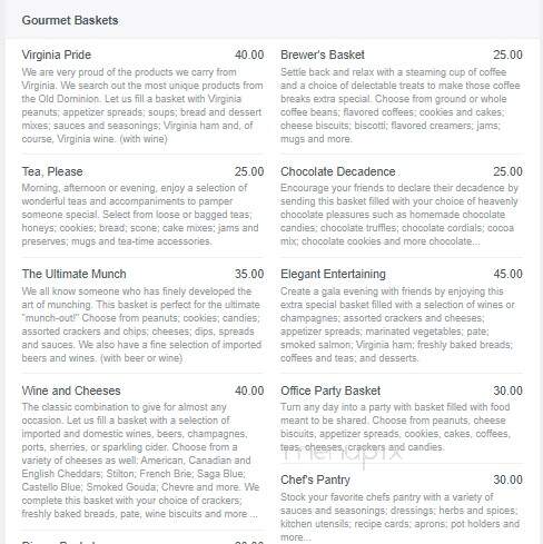 Kelsick Gardens - Gloucester, VA menu_pic