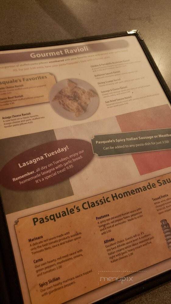 Pasquale's International Cafe - De Pere, WI menu_pic