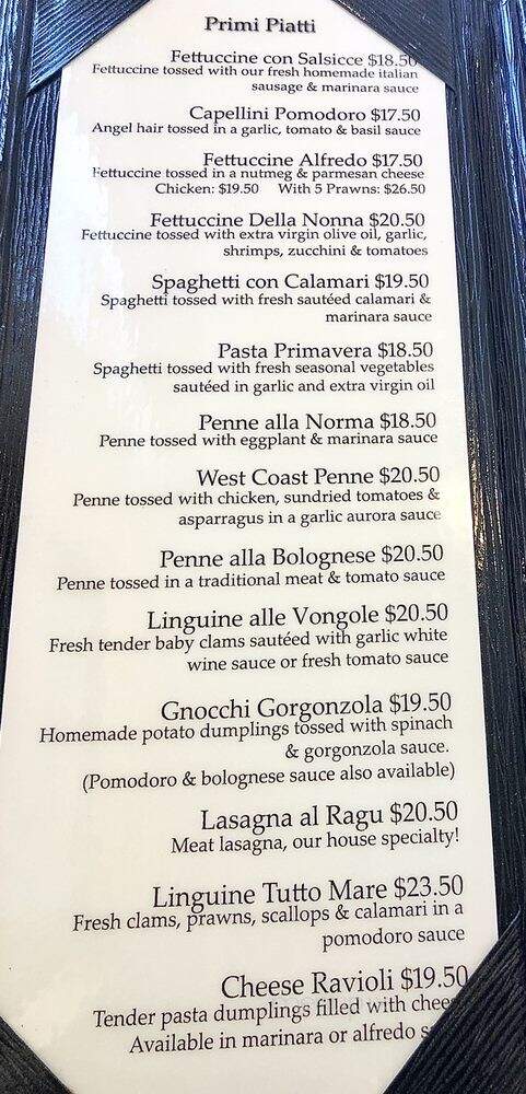 West Coast Cafe - San Bruno, CA menu_pic