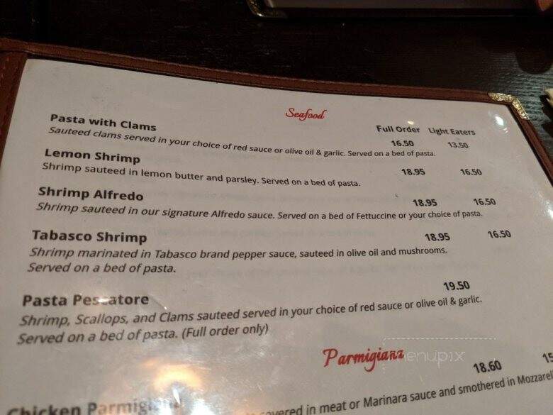 Alex Di Peppe's Italian Restaurant - Arcadia, CA menu_pic
