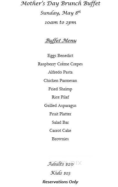 California Pines Lodge - Alturas, CA menu_pic
