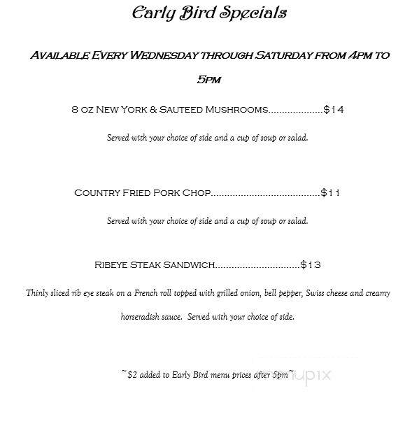 California Pines Lodge - Alturas, CA menu_pic