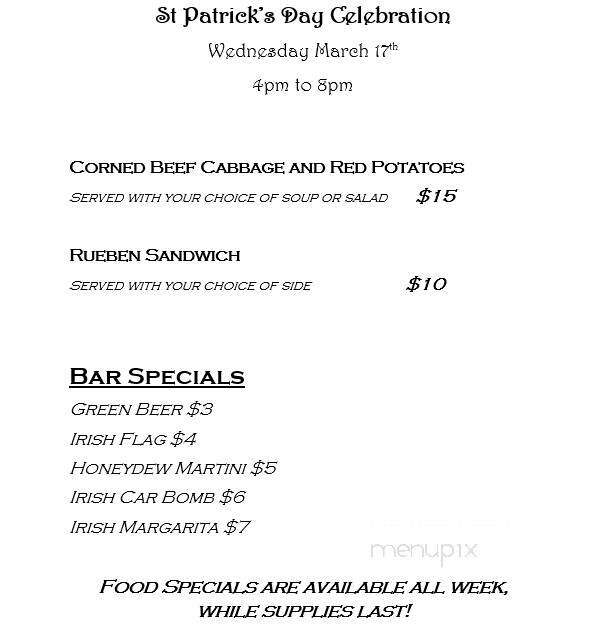 California Pines Lodge - Alturas, CA menu_pic