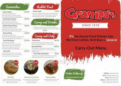 Grampa's Catfish & Seafood - North Little Rock, AR menu_pic