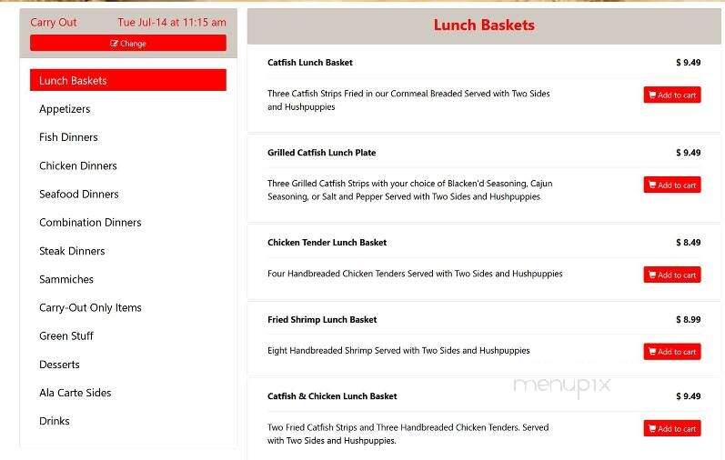 Grampa's Catfish & Seafood - North Little Rock, AR menu_pic