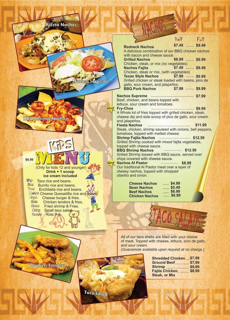 El Agave Mexican Grill - Oxford, MS menu_pic