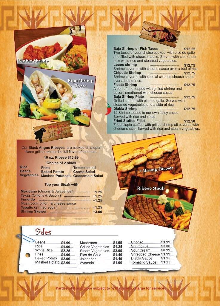 El Agave Mexican Grill - Oxford, MS menu_pic
