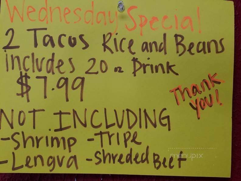Taco Loco Taqueria - Grandville, MI menu_pic