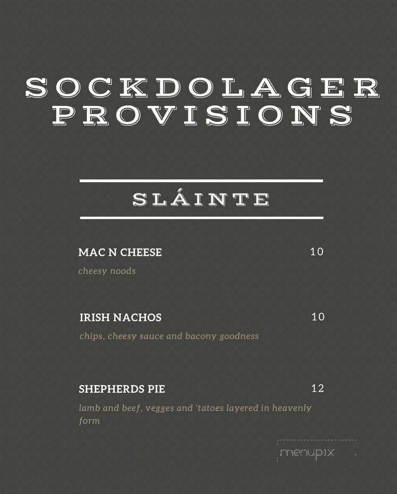 Sockdolager Brewing - Abilene, TX menu_pic