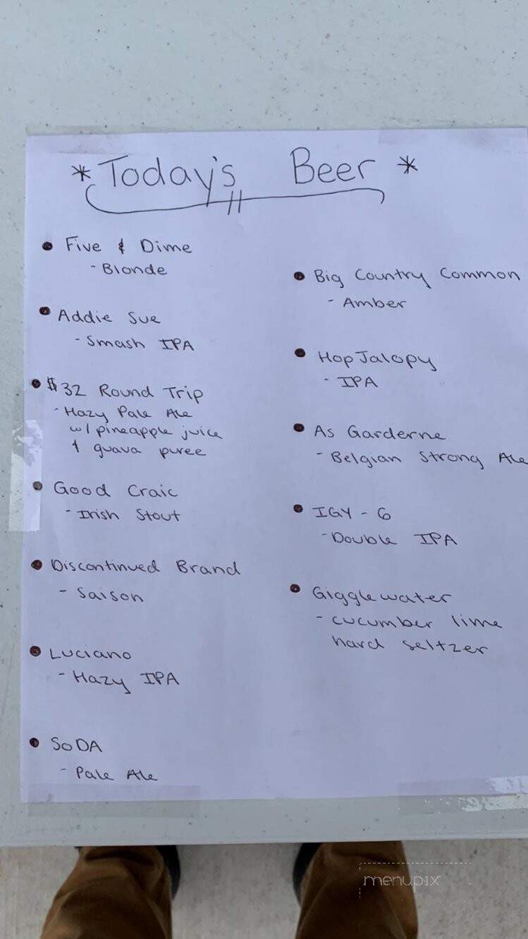 Sockdolager Brewing - Abilene, TX menu_pic