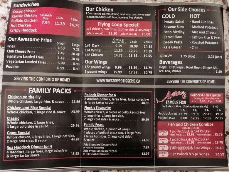 The Coop Rotisserie - London, ON menu_pic