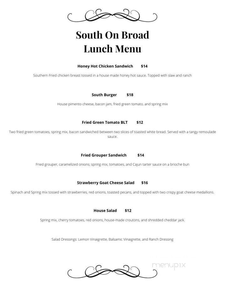 South On Broad - Monroe, GA menu_pic