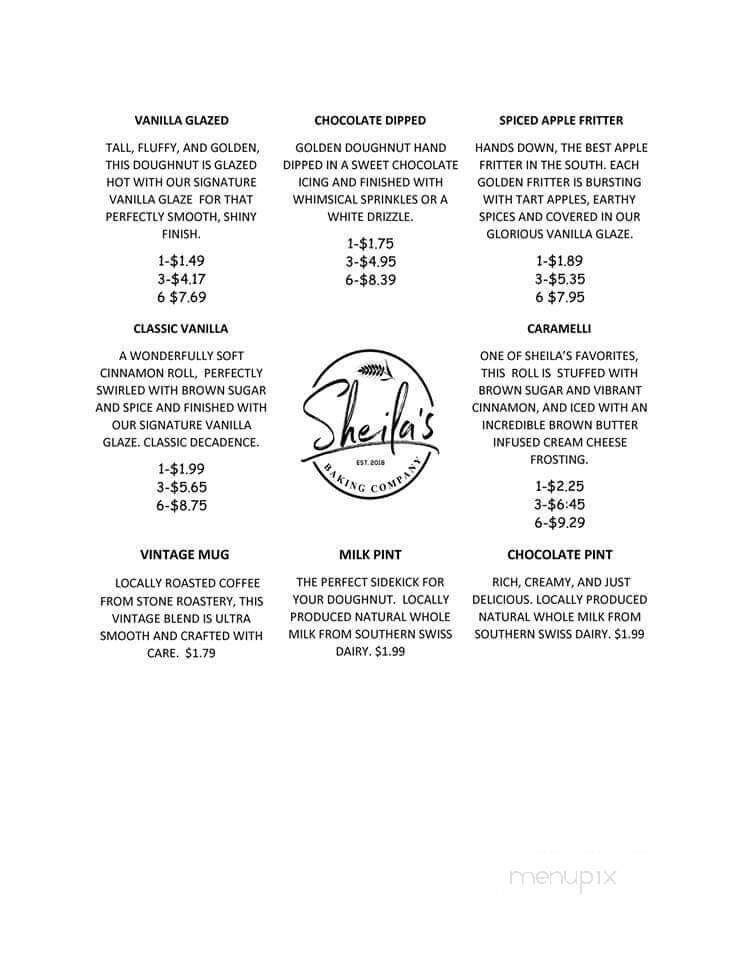 Sheila's Baking - North Augusta, SC menu_pic